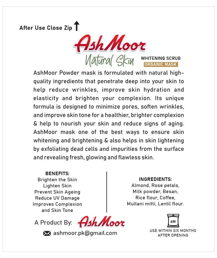 ashmoor natural skin whitening scrub ashmoor natural skin whitening scrub